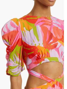 Farm Rio Cutout Midi Dress — Size XL 🏷️ NWT